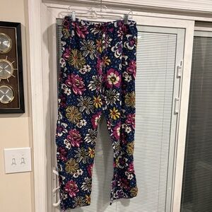 Vera Bradley Blue and Pink Floral Pants